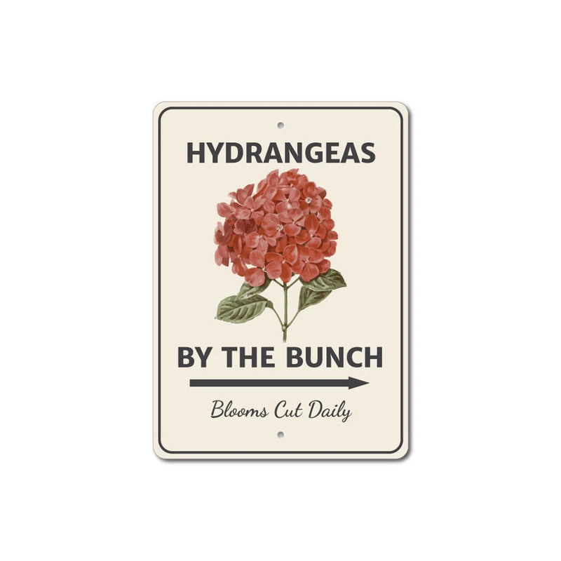 Hydrangea Sign, Hydrangea Decor, Flower Lover Aluminum Metal Decor Sign Hydrangea
