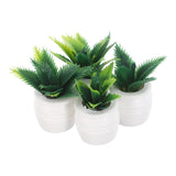 4 Pcs Dollhouse Simulation Potted Plant Mini Fake Plants Miniature Accessories Green Plant