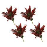 4Pcs Artificial Succulent Plants Fake Aloe Plant 10", Green/Red Brown Green Plant