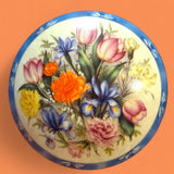 Danbury Mint Music Box Waltz of the Flowers Carnation Porcelain Trinket Jewelry Carnation