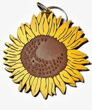 Giant Sunflower Keychain Vinyl Keyring Flower Floral Petal Bloom Keytag Gift Sunflower