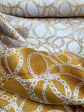 CHAMPAGNE GOLD Brocade Fabric Sold By The Yard Geometric Print For Dress Upholst Flowering Plants