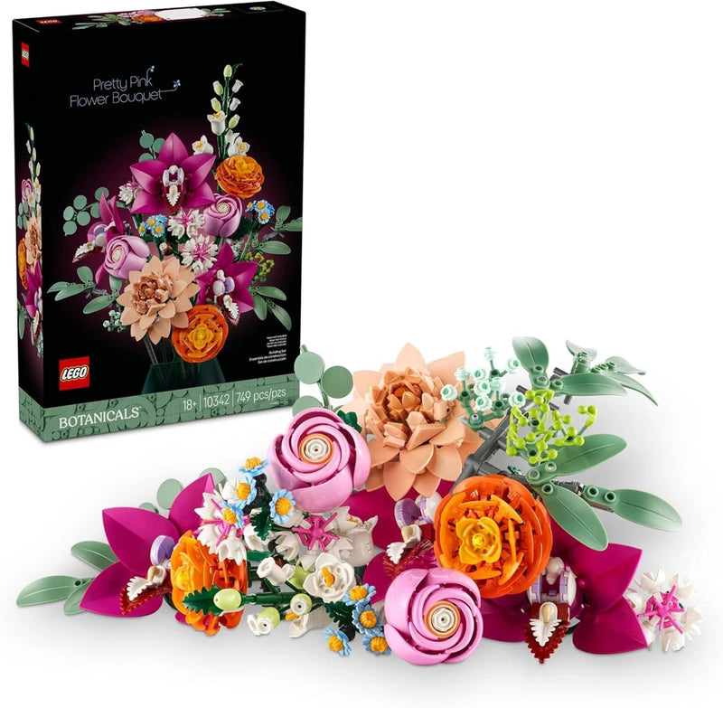 LEGO Botanicals Pretty Pink Flower Bouquet 10342- 4/2 Drop Bouquet