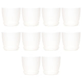Plastic Plant Pots with Pallet Home Garden Set of 10 Pieces Black White Garden Plants