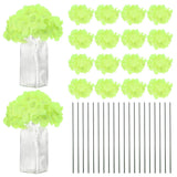 66-Pack Silk Hydrangea Flowers for Home Decor [Grass Green] Hydrangea