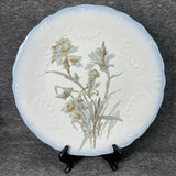 Ridgways 1900's Royal Semi Porcelain 10" Dinner Plate Blue Carnation Carnation