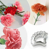 Stainless Steel Carnation Flower 3pcs Set Cutters Cookie Fondant Sugar Craft Carnation