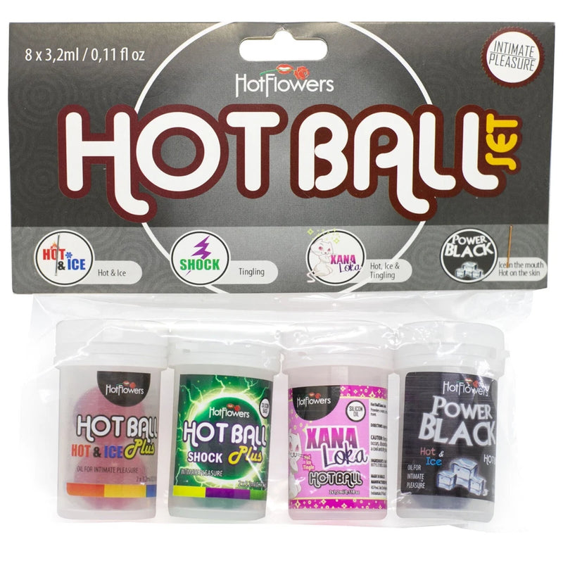 HOT FLOWERS Hot Ball Set with 4 packs: Hot & Ice, Shock, Power Black, Xana Loka Sunflower