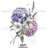 (2571) TWO Paper LUNCHEON Decoupage Art Craft Napkins  HYDRANGEA BOUQUET FLOWERS Bouquet