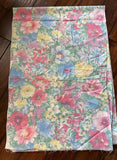 Large Floral Cotton Fabric Hibiscus Carnations Vintage Joan Kessler 45x3.75 Yds Carnation