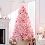 Best Choice Products Artificial Pampas Tree Foldable Metal Base Pink Pampas Grass