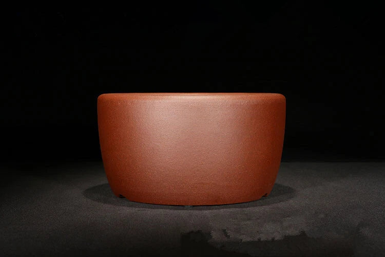 7.9in Chinese Classical Yixing Zisha Clay Planter, Handmade Bonsai Garden Decor Garden Plants