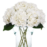 6 Pcs Artificial Silk Hydrangea Flowers  Bouquet Arrangement White/pink/green Hydrangea