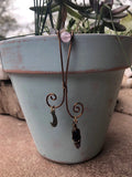Crystal Pot Hugger, Garden Decor, Pot Hugger, Crystal, Fairy Garden, Crystal Garden Plants