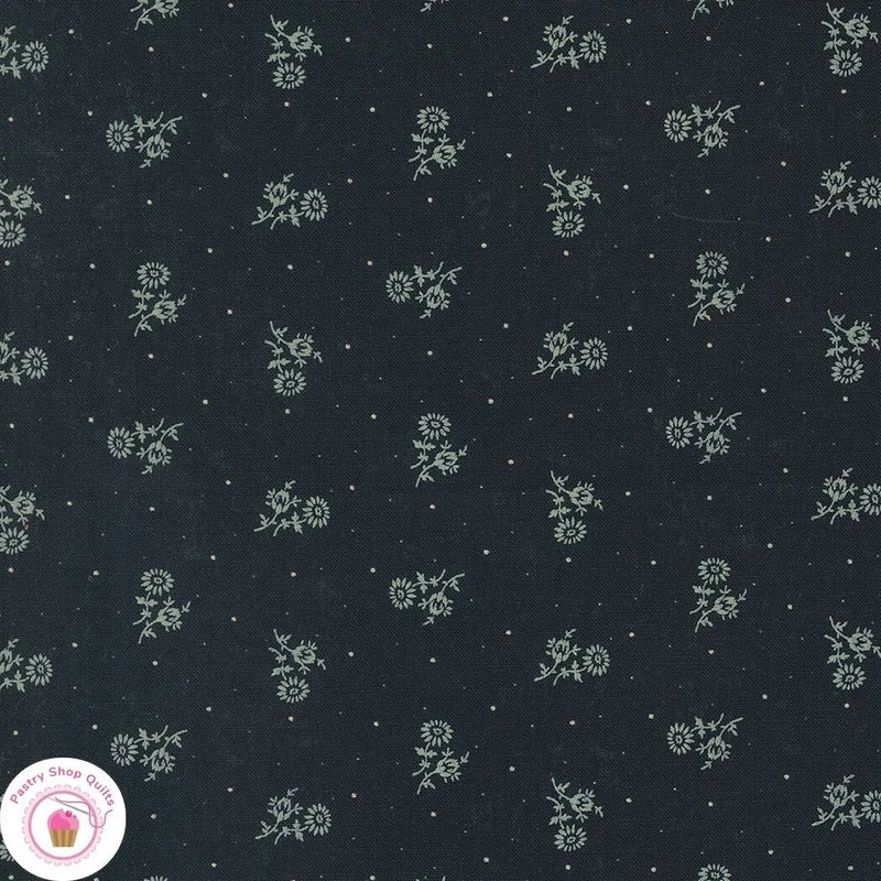 Moda BLACKBIRD'S NEST 9751 19 Black  KANSAS TROUBLES Quilt Fabric Flowering Plants