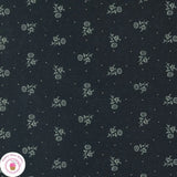 Moda BLACKBIRD'S NEST 9751 19 Black  KANSAS TROUBLES Quilt Fabric Flowering Plants