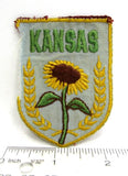 Vintage Kansas Jacket Patch Badge Sunflower State Flower Travel Souvenir a Sunflower