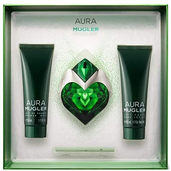 Thierry Mugler Aura EDP Women Eau De Parfum 3 pcs set 1 oz NIB discontinued EDP