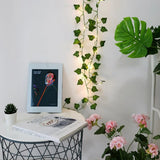 Green Leaf Rattan Artificial Ivy Garland Fake Leaf Plants Vine Garland MGHN Green Plant