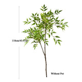 75-140cm Tall Artificial Nandina Plants Fake Tropical Palm Branches Plastic Green Plant