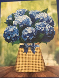 Paper Pop-Up Flower Card Nantucket Hydrangeas Valentines Greeting 12Ó Hydrangea