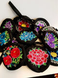 12 Flower Party Favors coin Bag Embroidered Rose Party Candy Bag Filler Wrislet Roses