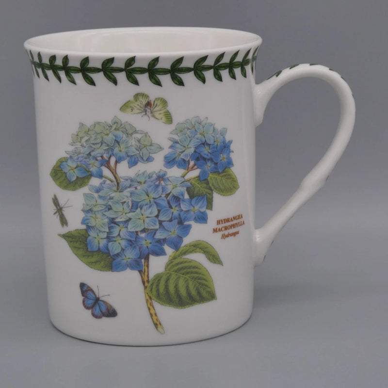 Blue Hydrangea Butterfly Coffee Cup Mug Portmeirion Botanical Flower Insect 12oz Hydrangea