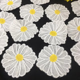 3pcs Embroidery Daisy Flower Sunflower Appliques For Sew,Tailoring,Diy Accessory Sunflower