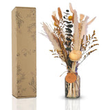 Homey Breeze Natural Dried Pampas Grass Decor with Vase - 15 Inches 23 Pcs 10... Pampas Grass