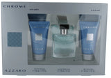 Chrome by Azzaro for Men SET: EDT Spray 1oz + After Shave Balm 1.7oz + SG 1.7oz EDT