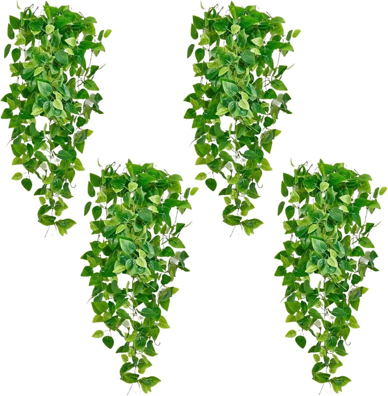 4pcs Artificial Ivy Hanging Vines Greenery Garland Indoor Outdoor Home Decor Green Plant