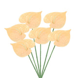 6Pcs 13" Artificial Anthurium Lily Flowers Floral Bouquet Decor, Light Coral Lily