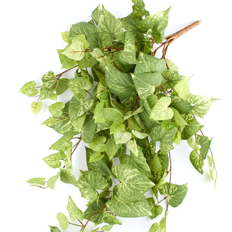 28" Light Green Artificial Potato Leaf Hanging Bush Green Plant