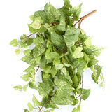 28" Light Green Artificial Potato Leaf Hanging Bush Green Plant