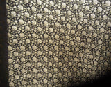 BLACK  & GOLD EMBOSSED JACQUARD BROCADE FABRIC, METALLIC FABRIC, 148cm width Flowering Plants