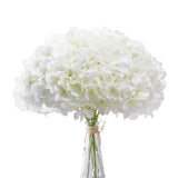 Hydrangea Artificial Flowers Fluffy Fake Hydrangeas Silk 10PCS Large White Hydrangea
