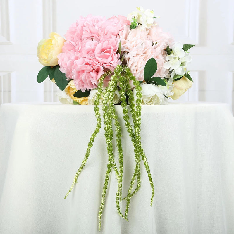 2 pcs 36 in Green Artificial Amaranthus Plant Strands Stems Wedding Decorations Flowering Plants