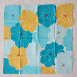 Furoshiki Wrapping Cloth Japanese Peony Flower Blue Adeline Klam 50cm Kyoto Peony