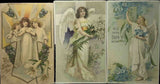 Easter Postcard Beautiful Angels Lilies Flowers Cross Sunrise Lot 3 Lily