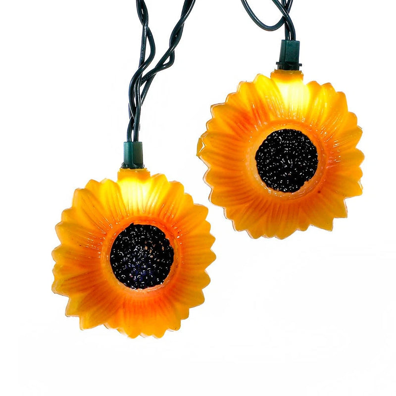 Ul 10-Light Sunflower Light Set Sunflower