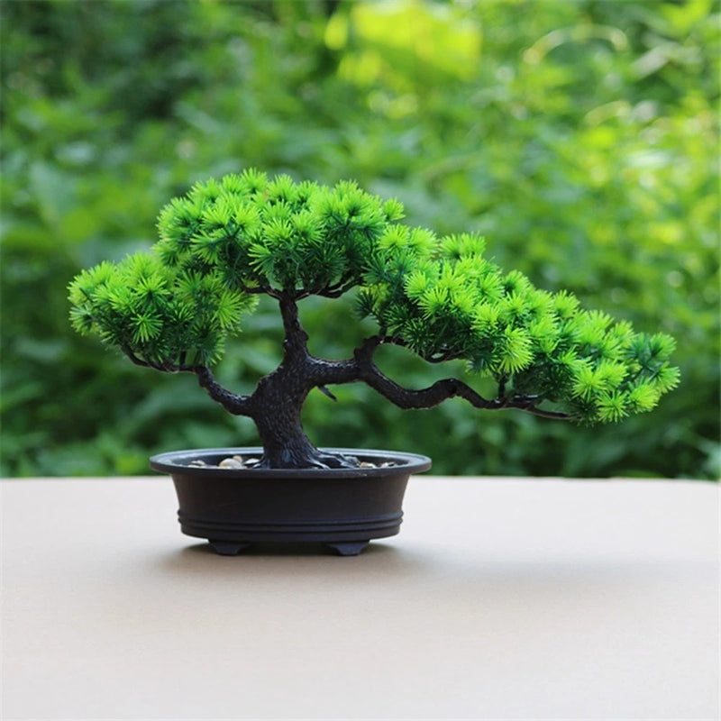1pc 27cm Artificial Bonsai Plants Small Pine Tree Pot DŽcor Fake Plant for Table Flowering Plants