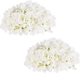 BLOSMON Hydrangea Artificial Flowers Ball Centerpieces 2 Pcs Fake Flowers White Hydrangea