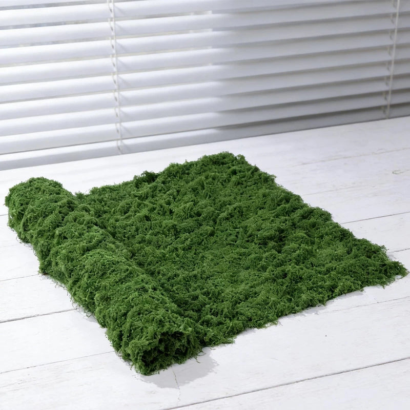 Artificial Moss Mat (39" x 78"), Large Fake Moss Sheet for Crafts & Planters,... Green Plant