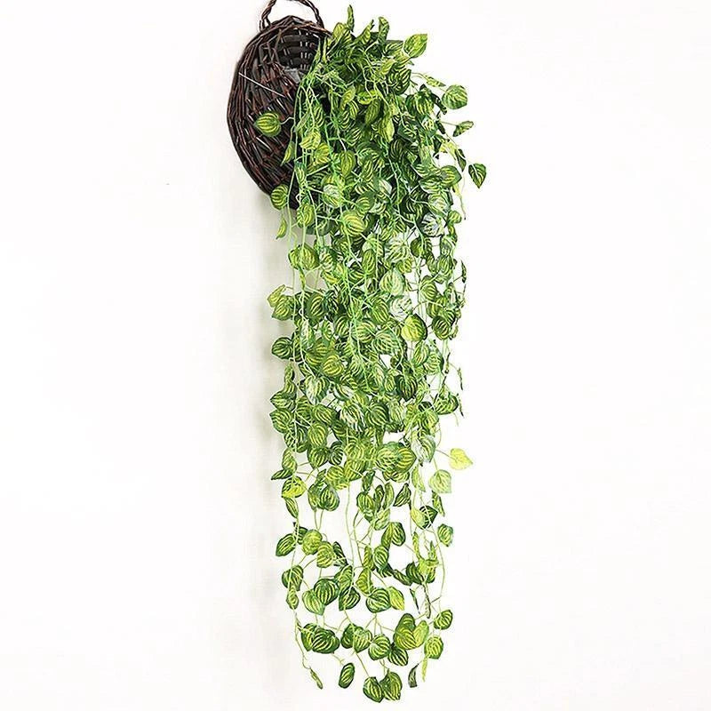 Artificial Watermelon Ivy Green Leaf Vines Fake Hanging Plants Garland 2.1m AU Green Plant