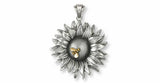 Sunflower Pendant Jewelry Silver And Gold Handmade Flower Pendant SF2-TNP Sunflower