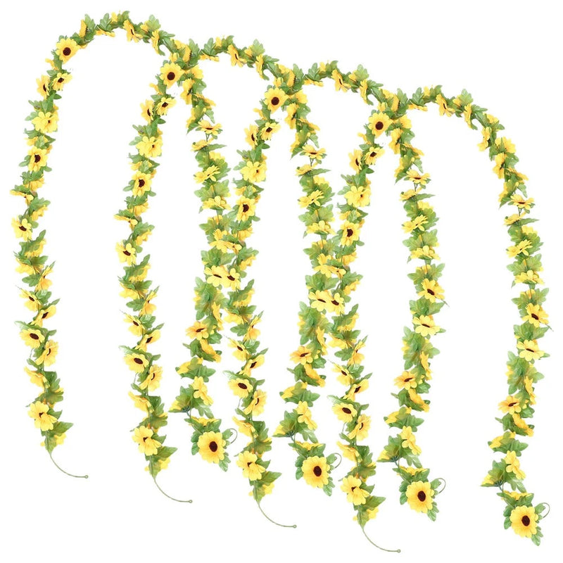 4 Pcs Flower Decoration Outdoor Fake Sunflowers Long Stem Artificial Sunflower