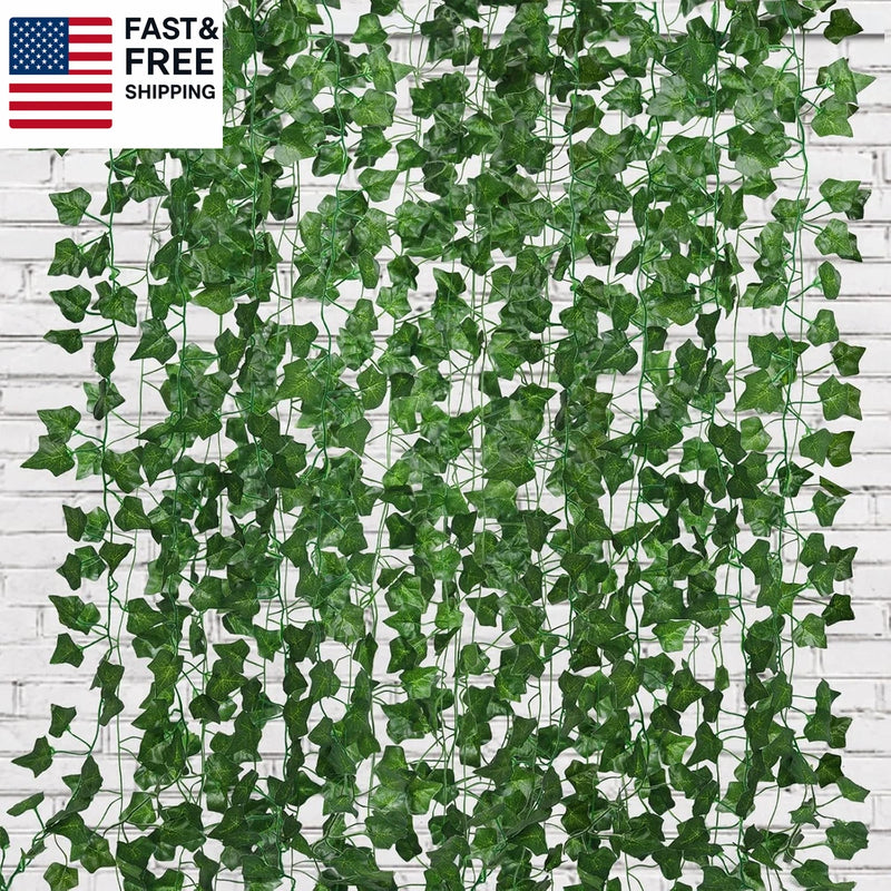 Fake Vines 24 Pack 173 FT Artificial Ivy Leaves Wall Decor Leaf Plants Greenery Green Plant