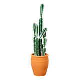 Nearly Natural 41" Artificial Cactus in Terracotta Planter in Green Green Plant