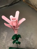 All Recycled Metal Welded Pink Lilly Flower Garden Stake Yard Art Rock Garden Garden Plants