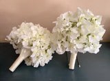 cream ivory hydrangea wedding bouquets set of 2 Hydrangea